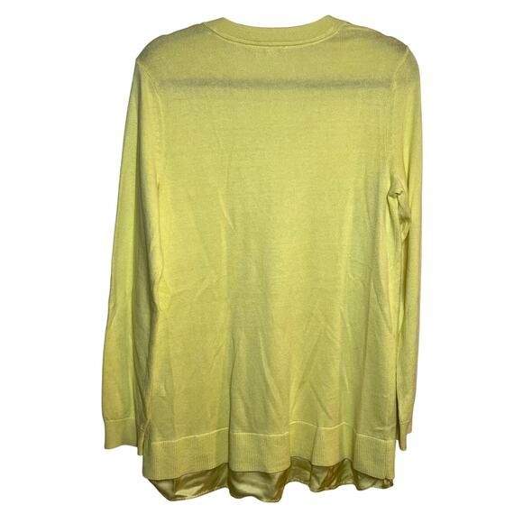 J Jill V-Neck Knit Sweater Tunic Butter Yellow Sz Xs Minimalist Business Casual - Picture 3 of 9